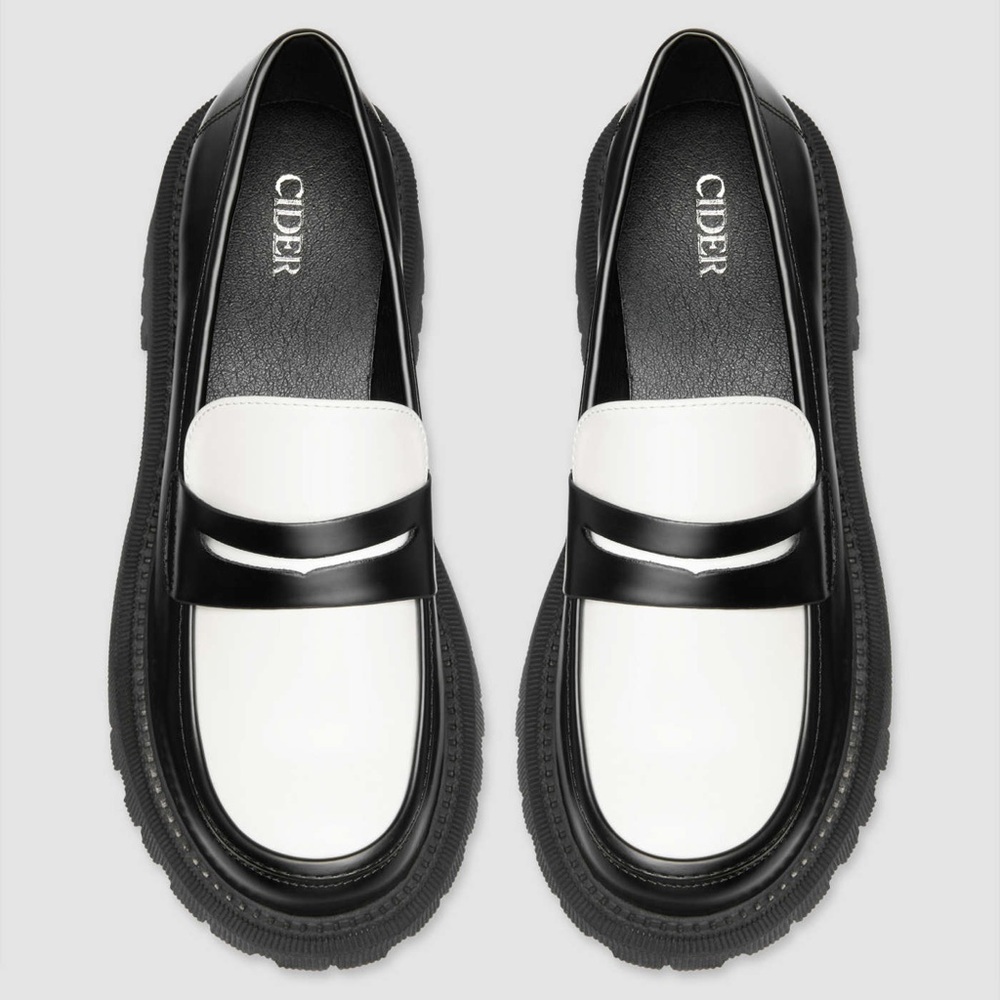 CIDER- FAUX LEATHER TWO TONE LOAFERS - 40 - Picture 7 of 9